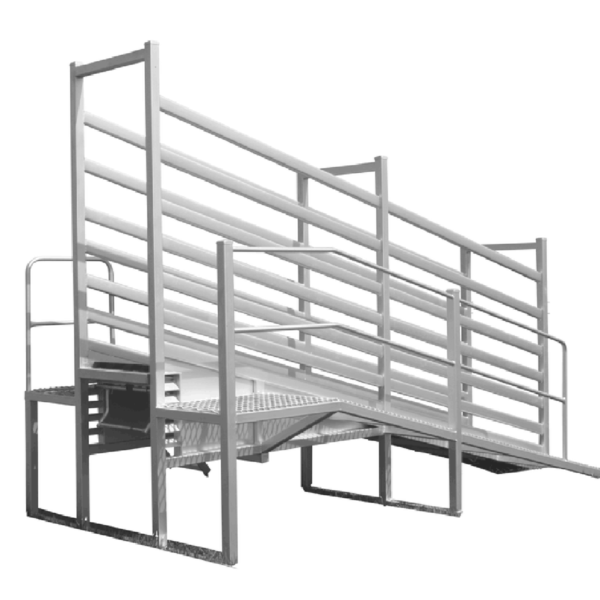 4.0m Adjustable Ramp with Walkway & Platform