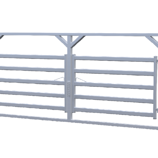 6.0m Bull Rail Double Gate in Frame