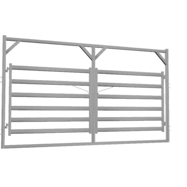 4.2m Cattle Rail Double Gate in Frame