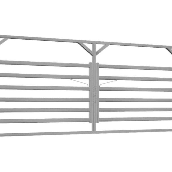 6.0m Cattle Rail Double Gate in Frame